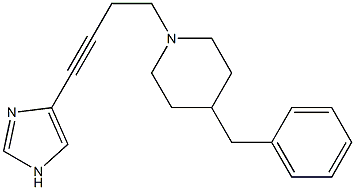 4-benzyl-1-(4-(1H-imidazol-4-yl)but-3-ynyl)piperidine Structure