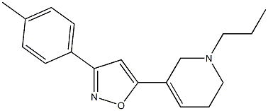 1-propyl-5-(3-p-tolylisoxazol-5-yl)-1,2,3,6-tetrahydropyridine 结构式