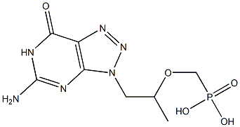  9-(2-(phosphonomethoxy)propyl)-8-azaguanine