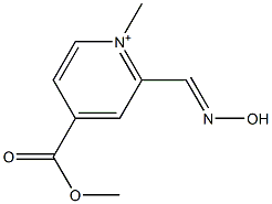 2-hydroxyiminomethyl-4-methoxycarbonyl-1-methylpyridinium 结构式