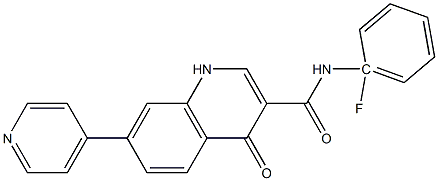  1-fluorophenyl-1,4-dihydro-4-oxo-7-(4-pyridinyl)-3-quinolinecarboxamide