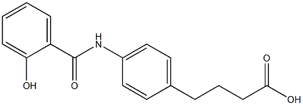 4-(4-((2-hydroxybenzoyl)amino)phenyl)butyric acid Struktur