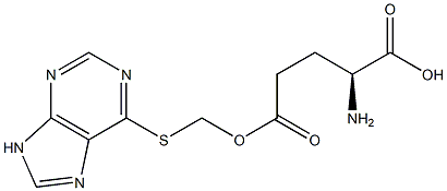 (9H-purin-6-yl)thiomethyl glutamate 结构式