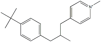 N-methyl-4-(2-(4-tert-butylbenzyl)propyl)pyridinium,,结构式