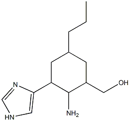 2-amino-3-(1H-imidazol-4(5)-yl)propyl cyclohexylmethyl ether 结构式