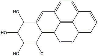 7,8,9-trihydroxy-10-chloro-7,8,9,10-tetrahydrobenzo(a)pyrene,,结构式