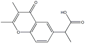 2-(2,3-dimethylchromon-6-yl)propanoic acid,,结构式