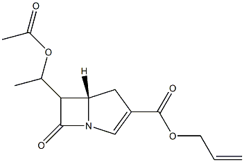 allyl 6-(1'-acetoxyethyl)penem-3-carboxylate 化学構造式