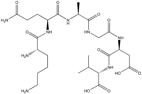 lysyl-glutaminyl-alanyl-glycyl-aspartyl-valine,,结构式