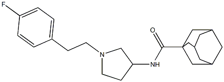 N-(1-(2-(4-fluorophenyl)ethyl)pyrrolidin-3-yl)-1-adamantane carboxamide 结构式