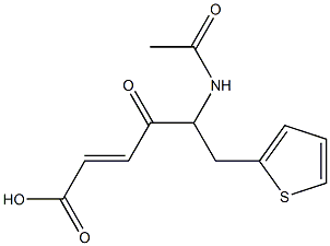 5-acetamido-4-oxo-6-(2-thienyl)hex-2-enoic acid,,结构式