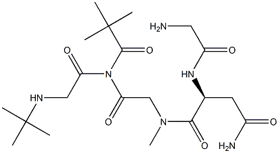 pivaloyl-glycyl-asparaginyl-sarcosyl-N-(t-butyl)glycinamide Structure