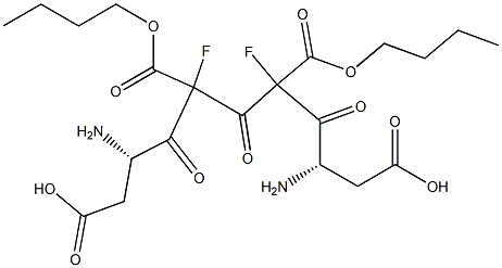 butyloxycarbonyl-aspartyl-fluoromethyl ketone 化学構造式