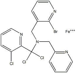 trichloro(((2-bromopyridyl)methyl)bis(2-pyridylmethyl)amine)iron(III)|