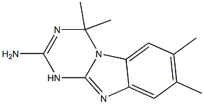 2-amino-1,4-dihydro-4,4,7,8-tetramethyl-s-triazino(1,2-a)benzimidazole Structure