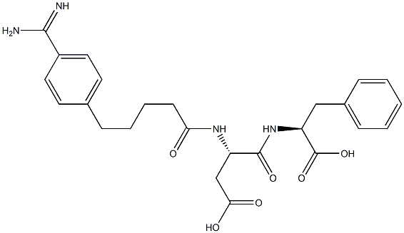 5-(4-amidinophenyl)pentanoyl-aspartyl-phenylalanine,,结构式