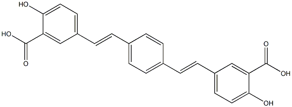 1,4-bis(3-carboxy-4-hydroxyphenylethenyl)-benzene Struktur