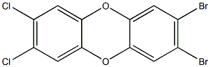 2,3-DICHLORO-7,8-DIBROMO-DIBENZO-PARA-DIOXIN Struktur