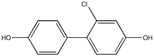 4,4'-DIHYDROXY-2'-CHLOROBIPHENYL 结构式