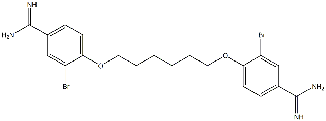1,6-DI(4-AMIDINO-2-BROMOPHENOXY)-N-HEXANE Structure