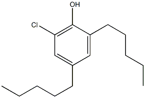 2,4-DIAMYL-6-CHLOROPHENOL,,结构式