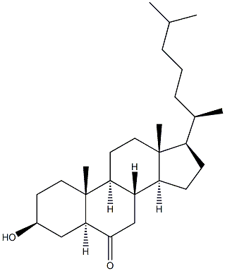 3BETA-HYDROXY-5A-CHOLESTAN-6-ONE 化学構造式