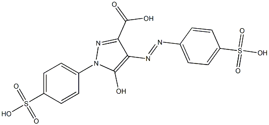 3-CARBOXY-5-HYDROXY-1-PARA-SULPHOPHENYL-4-PARA-SULPHOPHENYLAZO-PYRAZOLE