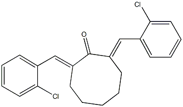2,8-BIS(2-CHLOROBENZYLIDENE)-CYCLOOCTANONE 结构式