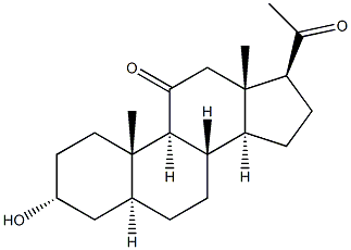 5-ALPHA-PREGNANE-11,20-DIONE,3-ALPHA-HYDROXY- Struktur