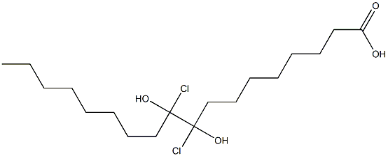 9,10-DICHLORO-9,10-DIHYDROXYSTEARICACID Structure