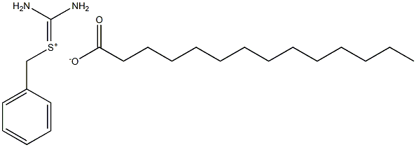 BENZYLTHIOURONIUMMYRISTATE 化学構造式