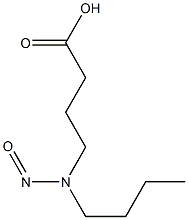 BUTYRICACID,4-(N-BUTYL-N-NITROSOAMINO)- Structure