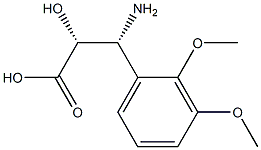 (2R,3R)-3-Amino-2-hydroxy-3-(2,3-dimethoxy-phenyl)-propanoic acid 化学構造式
