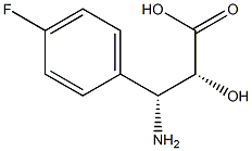 (2R,3R)-3-Amino-3-(4-fluoro-phenyl)-2-hydroxy-propanoic acid 化学構造式