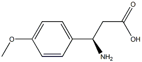 (R)-3-Amino-3-(4-methoxy-phenyl)-propanoic acid 化学構造式