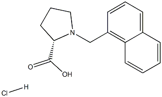 (R)-alpha-(1-Naphthalenylmethyl)-proline hydrochloride,,结构式