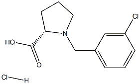 (S)-alpha-(3-chloro-benzyl)-proline hydrochloride 结构式