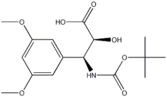 N-Boc-(2S,3S)-3-Amino-2-hydroxy-3-(3,5-dimethoxy-phenyl)-propanoic acid,,结构式