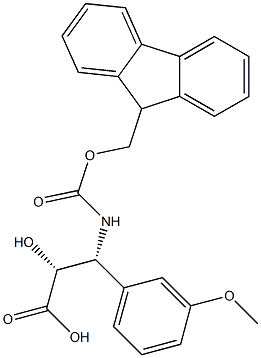 N-Fmoc-(2R,3R)-3-Amino-2-hydroxy-3-(3-methoxy-phenyl)-propanoic acid Struktur