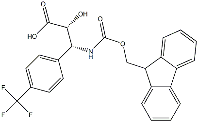 N-Fmoc-(2R,3R)-3-Amino-2-hydroxy-3-(4-trifluoromethyl-phenyl)-propanoic acid Structure