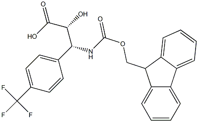 N-Fmoc-(2R,3R)-3-Amino-2-hydroxy-3-(4-trifluoromethyl-phenyl)-propanoic acid Struktur