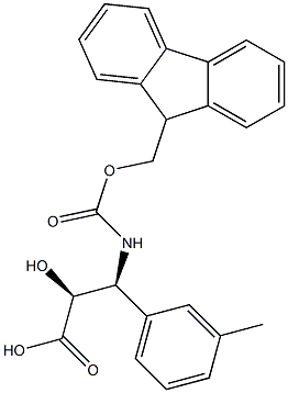 N-Fmoc-(2S,3S)-3-Amino-2-hydroxy-3-(3-methyl-phenyl)-propanoic acid Struktur
