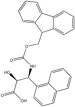 N-Fmoc-(2S,3S)-3-Amino-2-hydroxy-3-naphthalen-1-yl-propanoic acid Structure