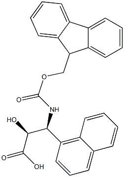 N-Fmoc-(2S,3S)-3-Amino-2-hydroxy-3-naphthalen-1-yl-propanoic acid 结构式