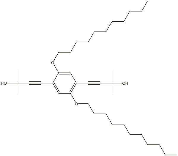 4,4''[2,5-BIS(UNDECYLOXY)-1,4-PHENYLENE]BIS[2-METHYL-3-BUTYN-2-OL],,结构式