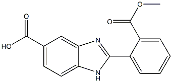 2-(2-Methoxycarbonylphenyl)-1H-benzimidazole-5-carboxylic acid 结构式