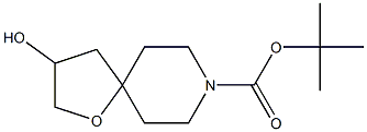 3-Hydroxy-1-oxa-8-aza-spiro[4.5]decane-8-carboxylic acid tert-butyl ester Structure