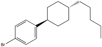 4-(反-4-戊基环己基)溴苯,,结构式