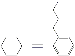 Butylcyclohexylphenylacetylene Structure