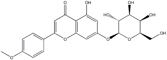 5-hydroxy-2-(4-methoxyphenyl)-7-[(2S,3R,4S,5R,6R)-3,4,5-trihydroxy-6-(hydroxymethyl)oxan-2-yl]oxy-chromen-4-one Structure